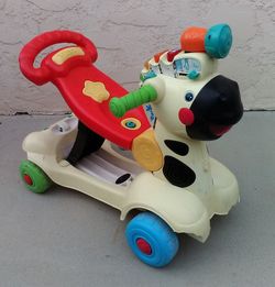 Colorful Zebra Shaped Push Walker / Ride-On Scooter No Lights or Sound, Some Cracks on the Body