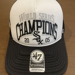 Chicago White Sox 2005 World Series Champions Foam Front Mesh Trucker Hat Men's