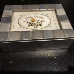 Vintage  ( Golden Wedding) Trinket Box, Made In Mexico 
