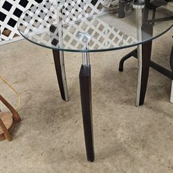 Two Glass End Tables