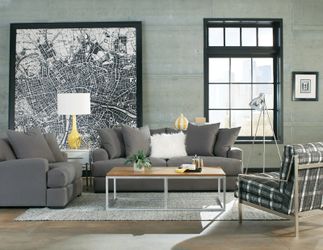 RC Willey Lewis Pewter Gray Sofa, Chair and Ottoman Set