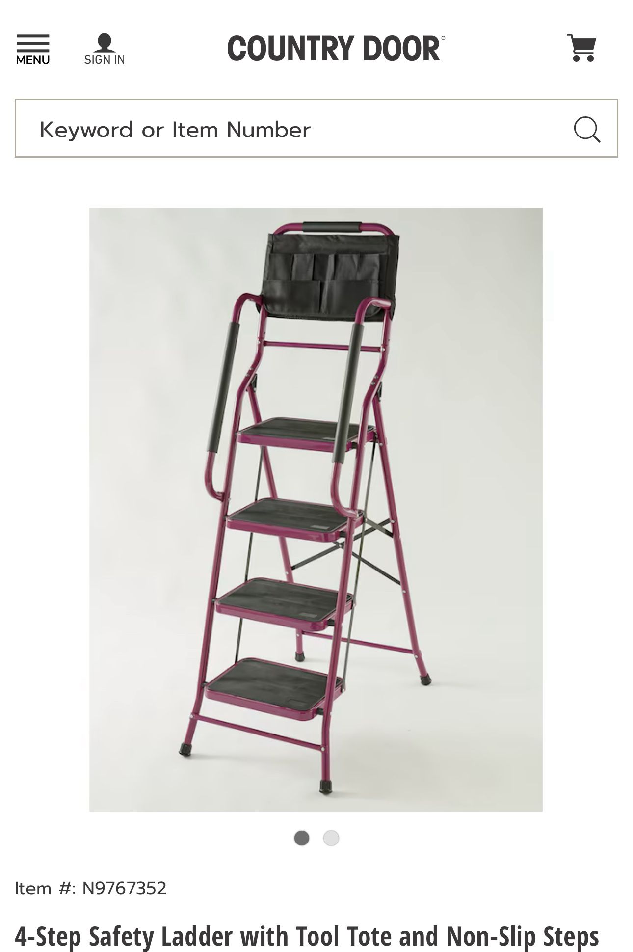 Brand New No Slip 4 Step Ladder With Utility Pouch