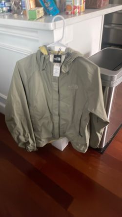 The North Face Rain Jacket,Olive Color,Women size Small.