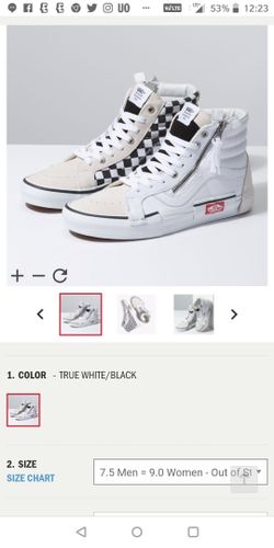 Vans SK8 Checkeres Hi Cap 7.5 mens