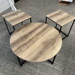 Round Coffee Table/2End Tables