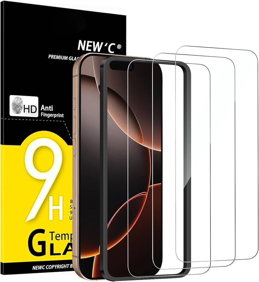 3 Pack Designed for iPhone 16 Pro Screen Protector (6.3 inches), Enhanced Tempered Glass Protection with easy installation tool included,Case Friendl