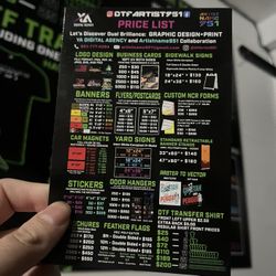 Business Cards, Flyers, Postcards, Banners, Car Magnets, Brochures, Stickers