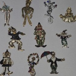 Bundle Of Clown Brooches NO Flaws Very Nice Selling Together