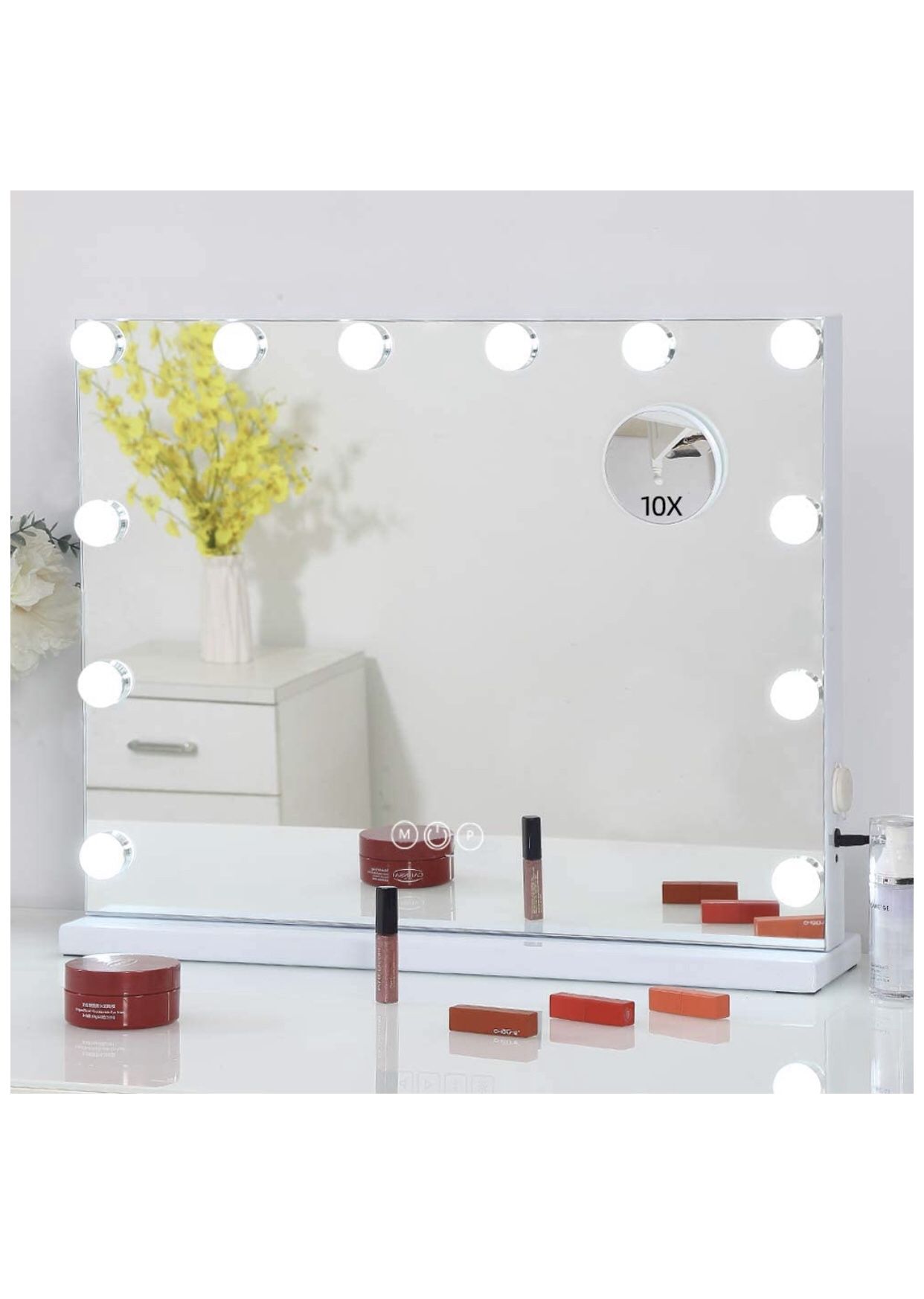 ☀️ Large Vanity Mirror with LED Lights, Touch Screen & USB Charging Port