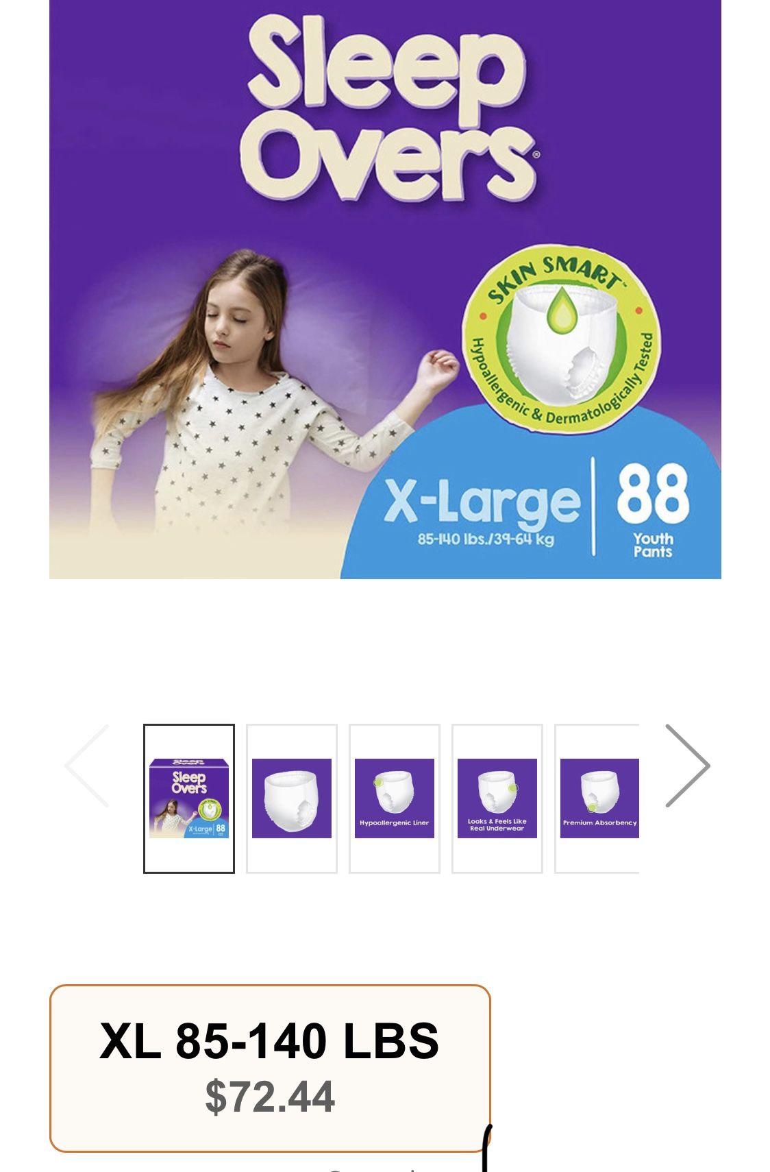 Diapers/Pull Ups/Overnight/Bed wetting