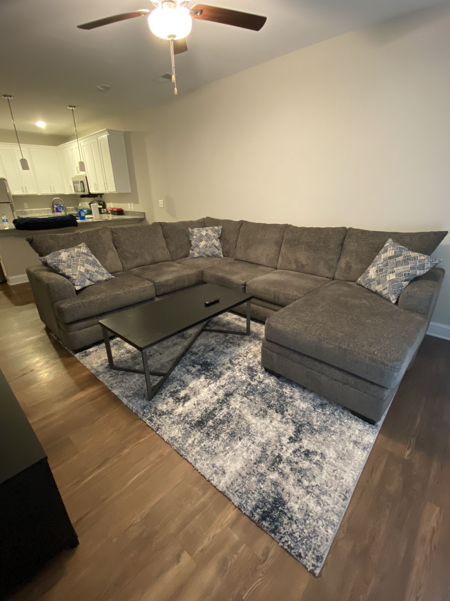 Couch + Table + Area Rug