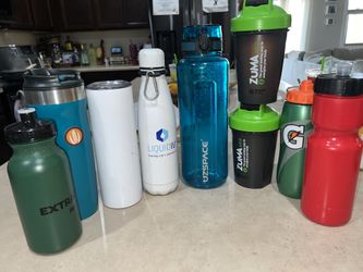 bottles and cups