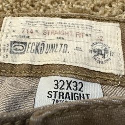 Ecko Unltd. Straight Fit Jeans Mens Size 32x32 Brown Y2K