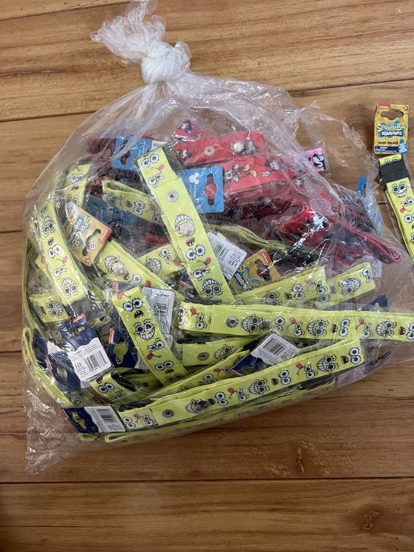 Multi Use Lanyard Mickey And Sponge Bob