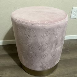 HELLO KITTY Pink Vanity Ottoman Stool Makeup Chair