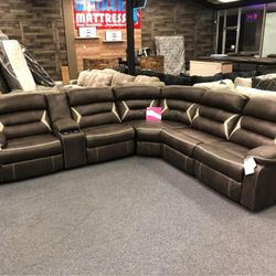 NEW🌲$10 Down Payment Finance 🌲Kincord 6 Piece Power Reclining Sectional 