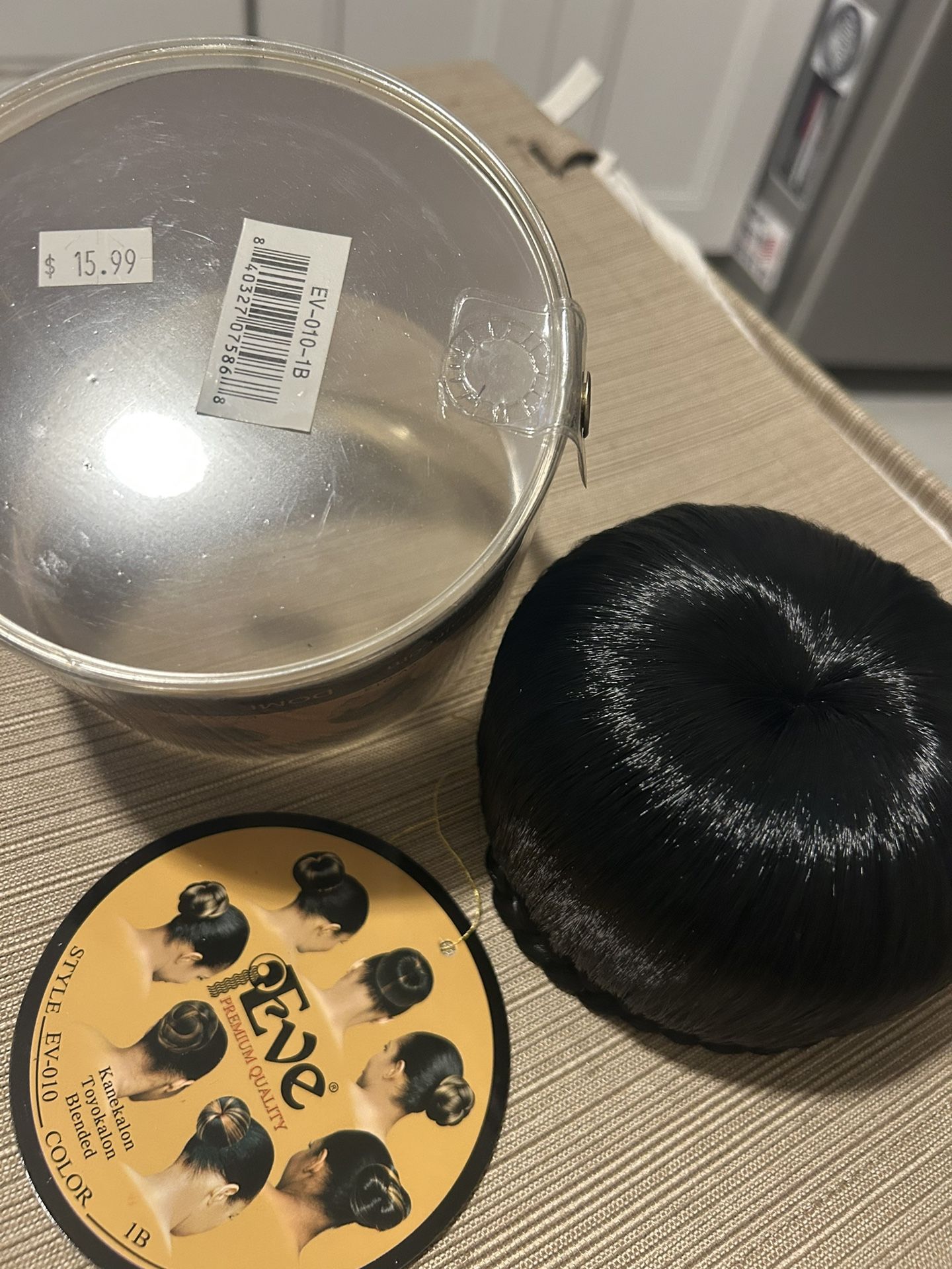 Black synthetic ‘Dome’ Bun/braid Trim BRAND NEW