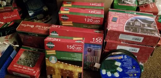 Different Christmas lights $5 each box