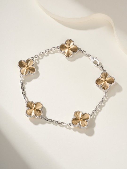 Van Cleef & Arpels Violet Five-flower Four-leaf Clover Bracelet