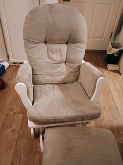 Glider rocking chair set with Ottoman