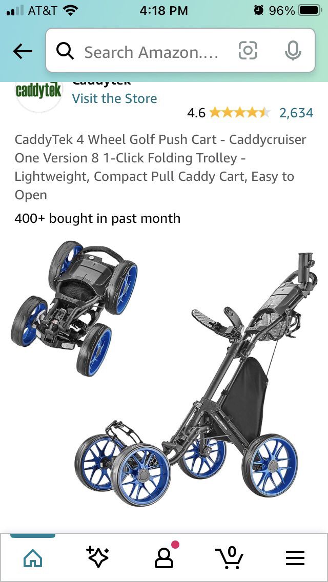 Caddy Tek 4 Wheel Golf Cart