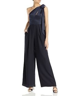 Amsale One Shoulder Jumpsuit-Women.

