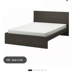 Bed Frame With Mattress And A Chair 
