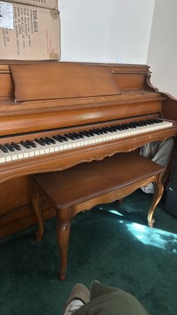 Vintage Sohmer & Co Maple Piano and Bench