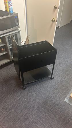 Small Rolling File Cabinet / Office Storage – Black
