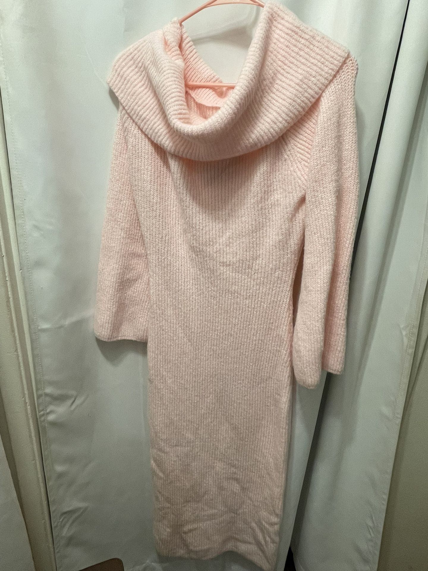 Pink Sweater Dress