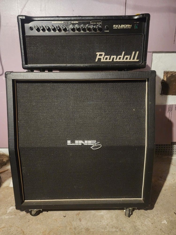 Randall RX120RH Guitar Amp with Line 6 Cab Half Stack