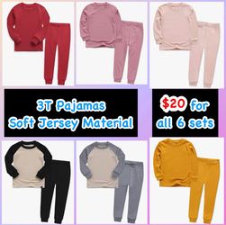 3T Pajamas Set of 6