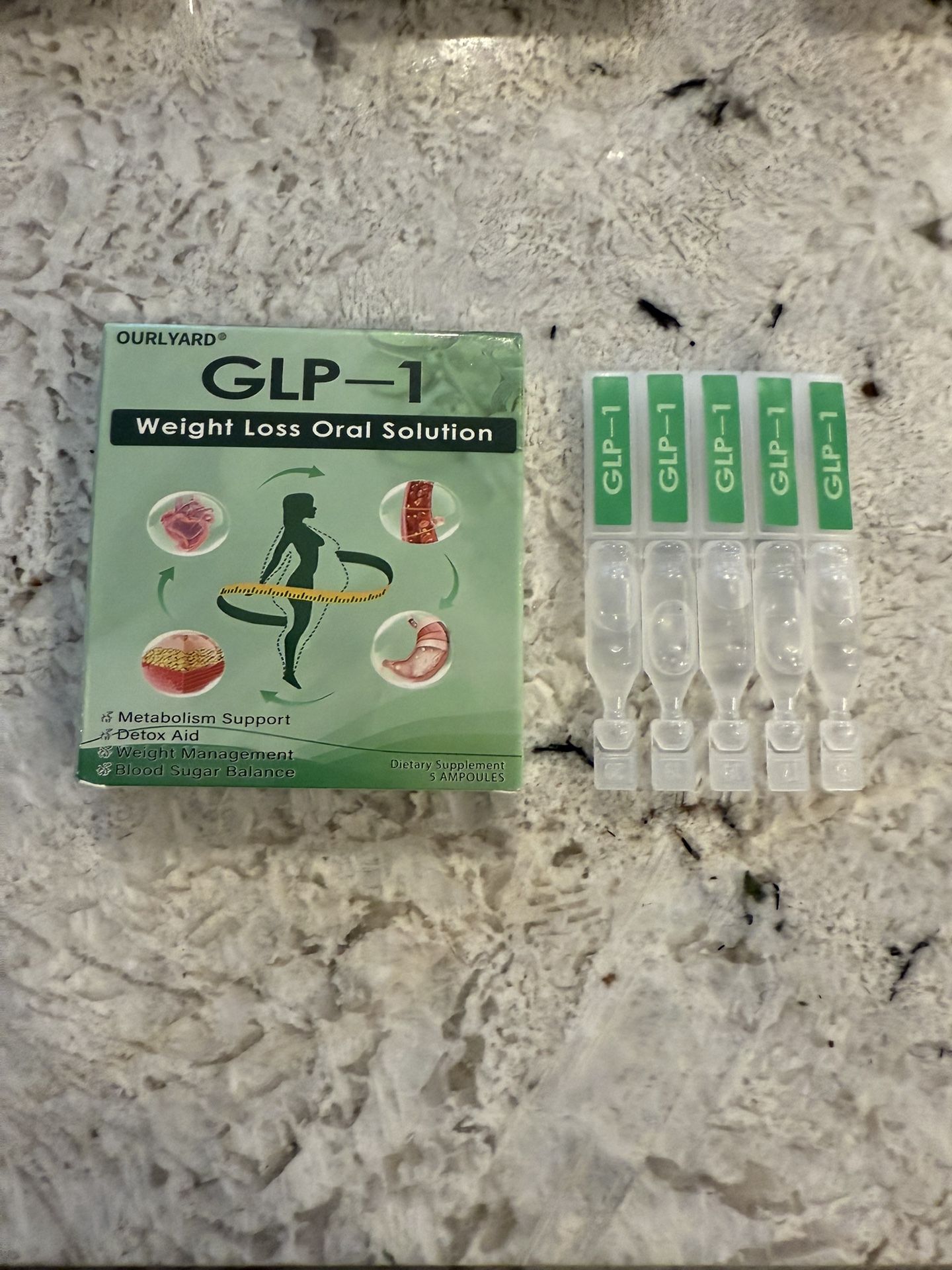 GLP-1 Oral Solution by Ourlyard  10 boxes 5 in each box  $10 each 