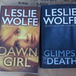 Dawn Girl & Glimpse Of Death By Leslie Wolfe