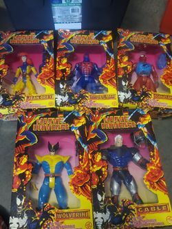 Toy Biz Marvel Universe 10" Wolverine  / Jean Grey / Spider-Man  / Cable Action Figures