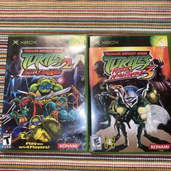 Xbox Teenage Mutant Ninja Turtles 2: Battle Nexus & 3:Mutant Nightmare Clean Cop