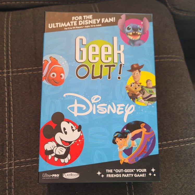 Geek Out! Disney Board Game - Mickey Mouse Toy Story Nemo Stitch Cars