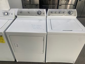 Washer and dryer set with warranty