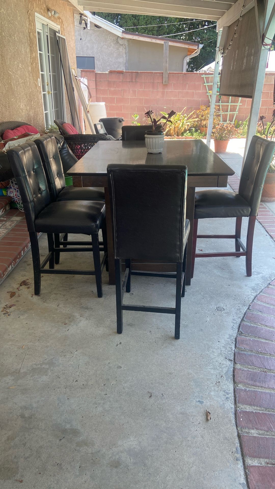 Counter Dining Table With Storage And 5 Chairs