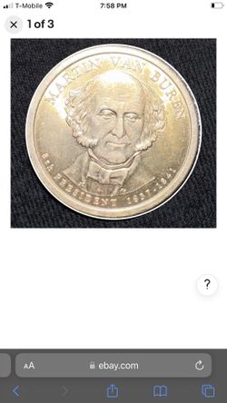Martin Van Buren Gold 1 Dollar Coin