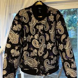 Purple Kung Fu Style Bomber Jacket Size L