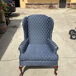 vintage-style Queen Anne wingback chair 