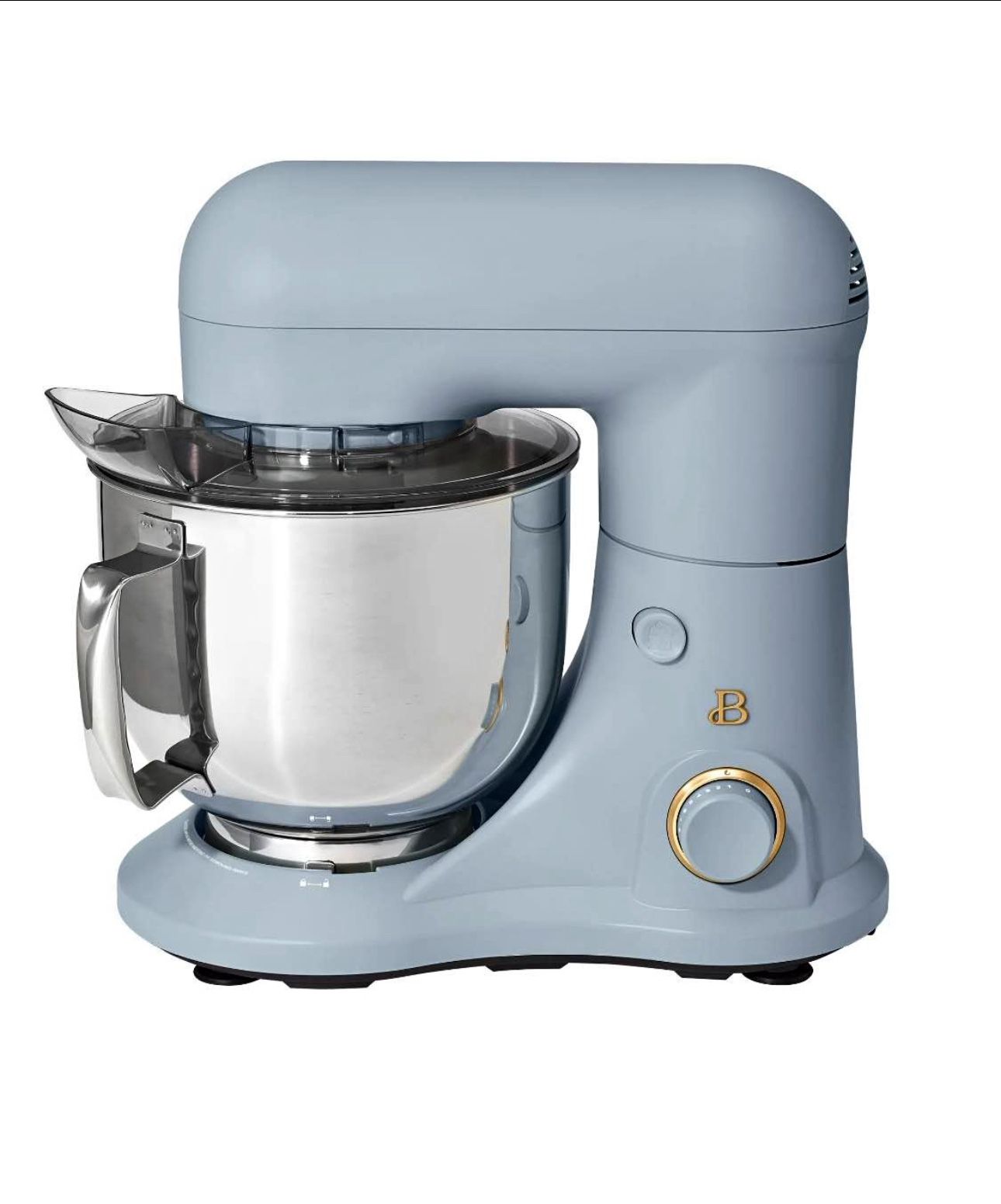 Beautiful 5.3 Qt Stand Mixer, Cornflower Blue with Flat Beater, Dough Hook, Balloon Whisk