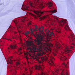 Spider Worldwide Men's Red and Black Hoodie(32202)11