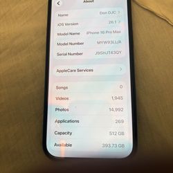 iPhone 16 Pro max 512 Gig Gold 