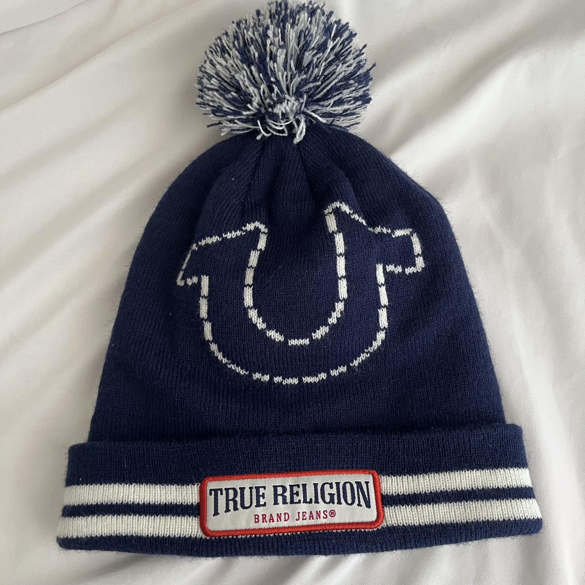 True Religion Navy blue Fuzzy Beanie Unisex