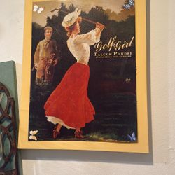 Vintage Golf Girl Picture