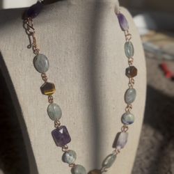 Hand made natural Copper and Crystal jewelery