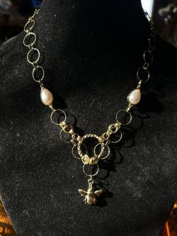 Handmade Gold HoneyBee Necklace