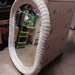 Wicker Mirror